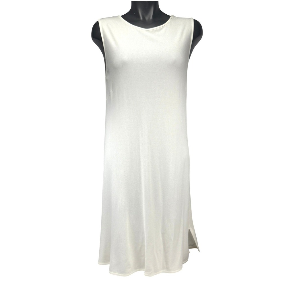 HOLT RENFREW Collection White Knit Sleeveless‎ A-Line Shift Dress S